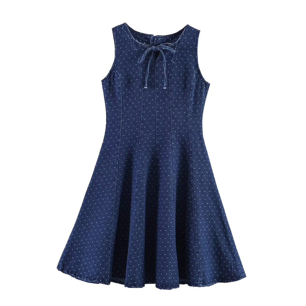 Polka dot denim