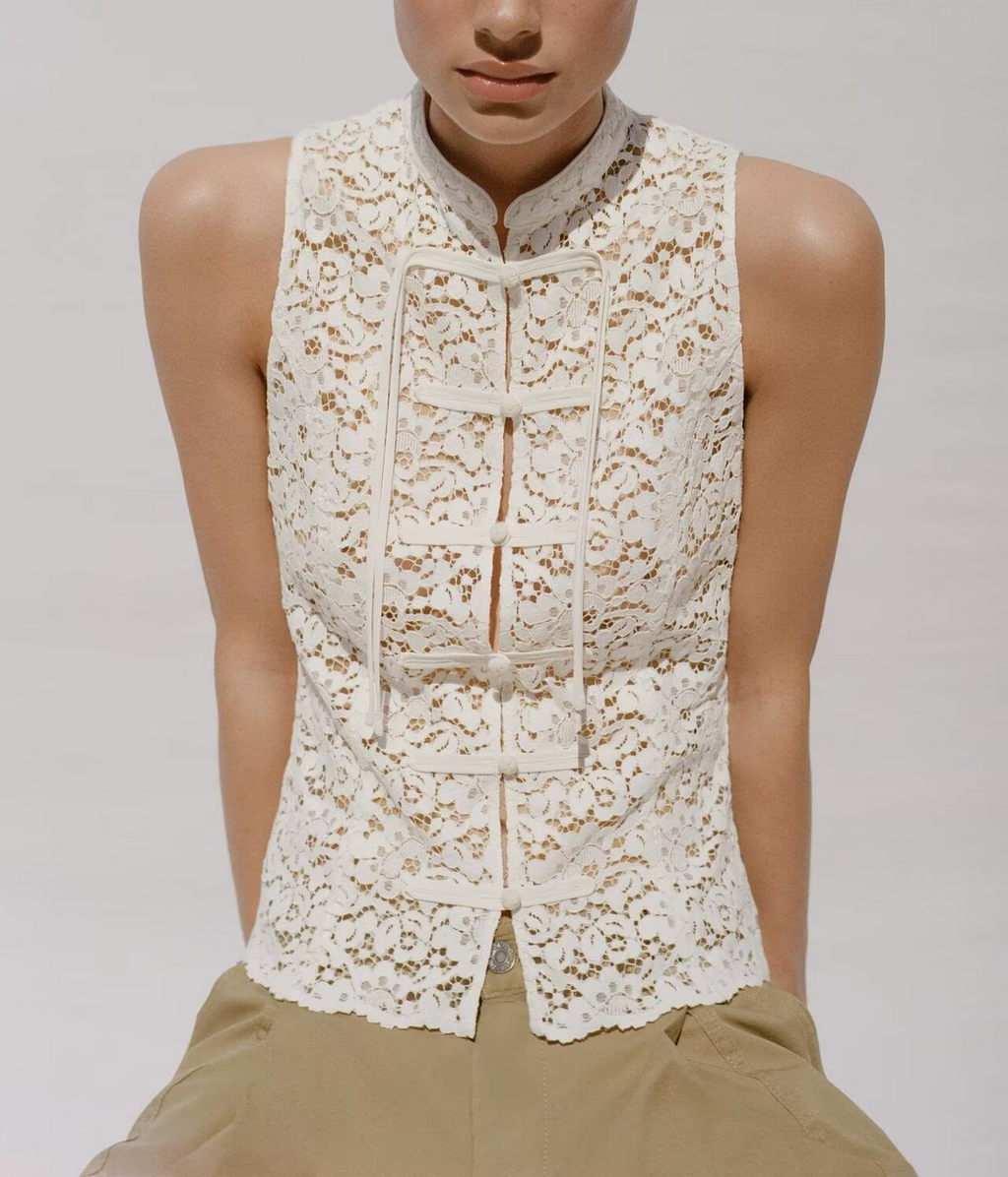 's Popular Bends Hitches Ornament Convex Lace Top