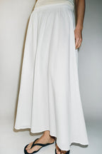 Women's Korean Draping Effect High Waist Pleated A Line Skirt