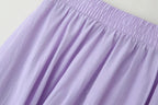 Women's Korean Draping Effect High Waist Pleated A Line Skirt