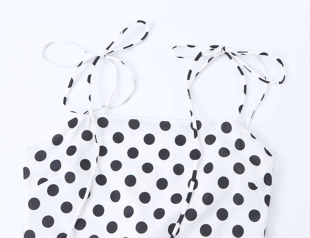 Women's Lace Polka Dot Dress