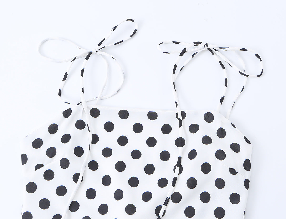Women's Lace Polka Dot Dress
