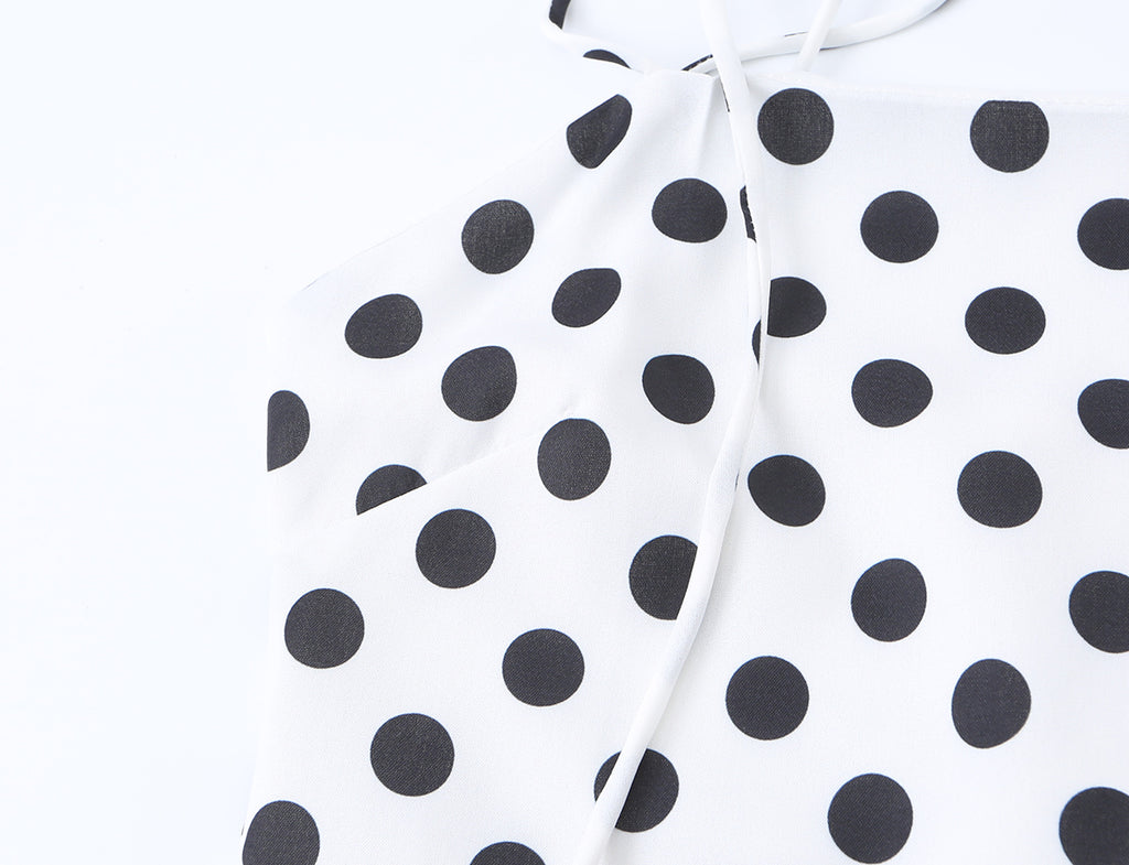 Women's Lace Polka Dot Dress