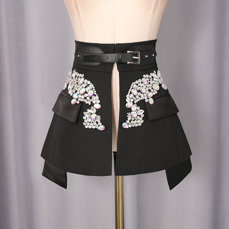 Design Diamond Embedded Knotted Short For Spring A Skirt