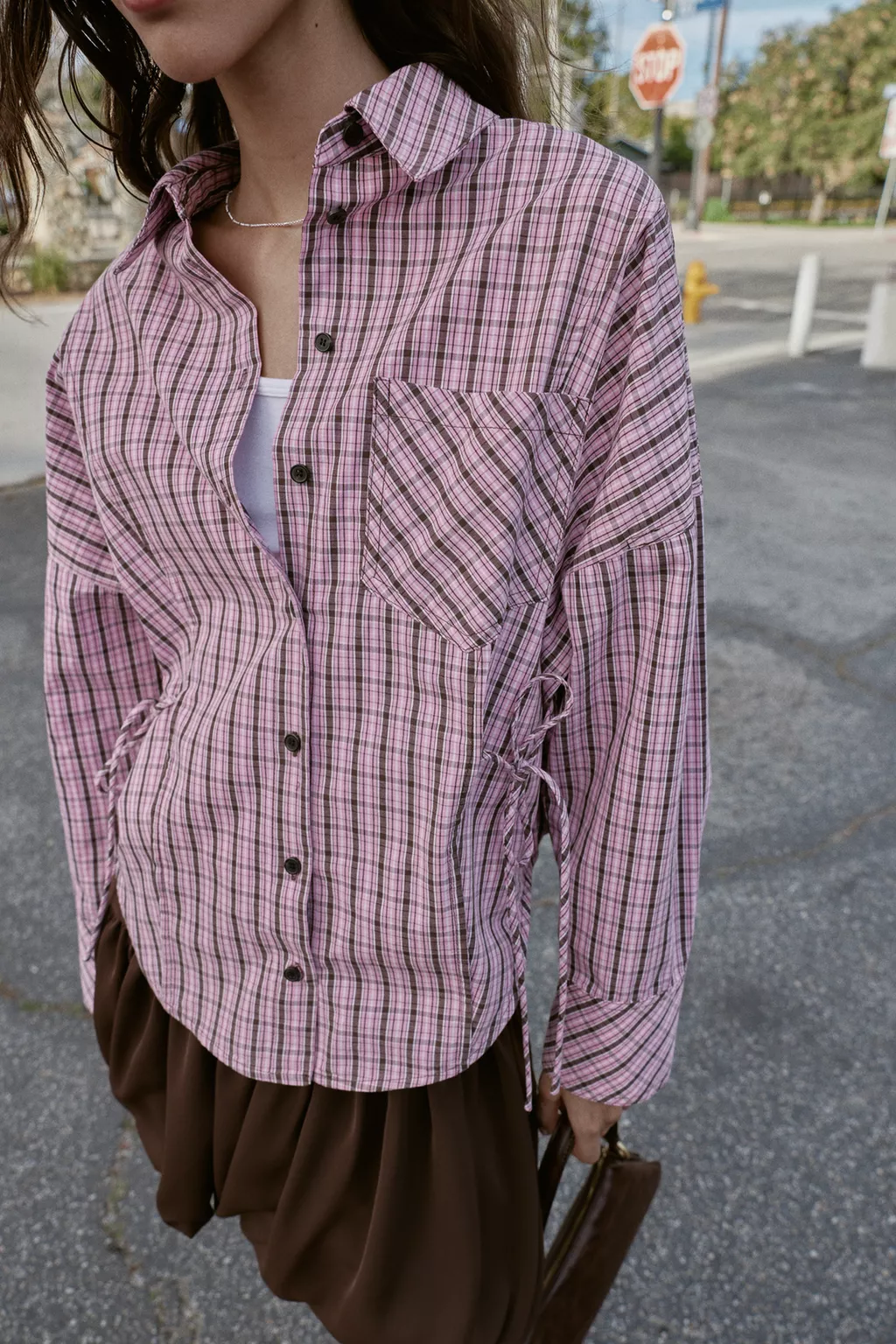 Women's Idle Multiple Wear Plaid Shirt