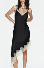 Women's Lace Satin Dress