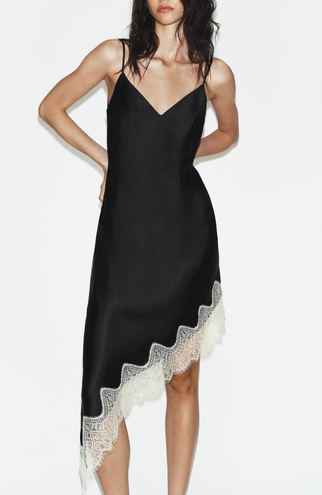 Women's Lace Satin Dress