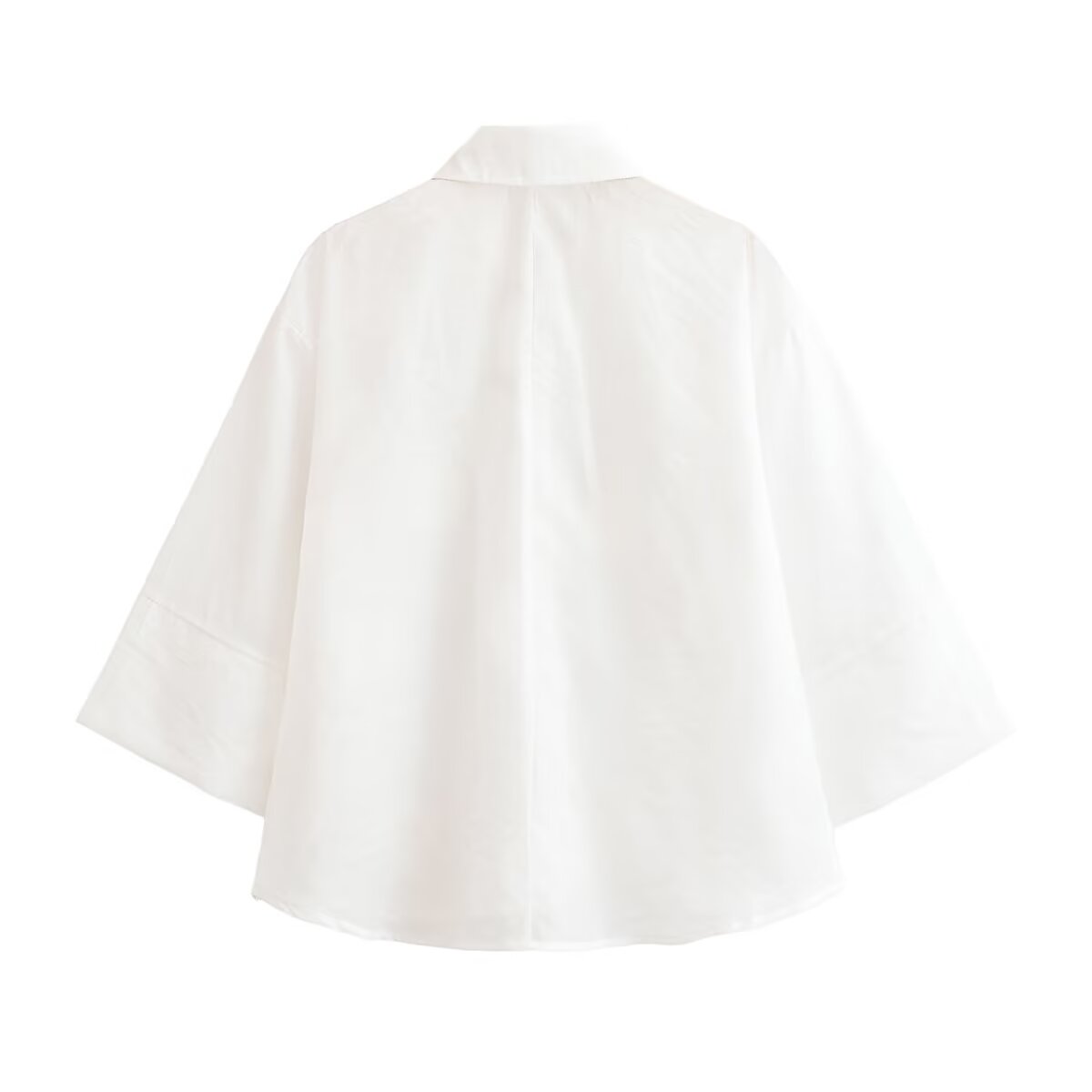 Women's Polo Collar Embossed Floral Vertical Shirt