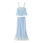 Women's Lace Camisole & Skirt Set