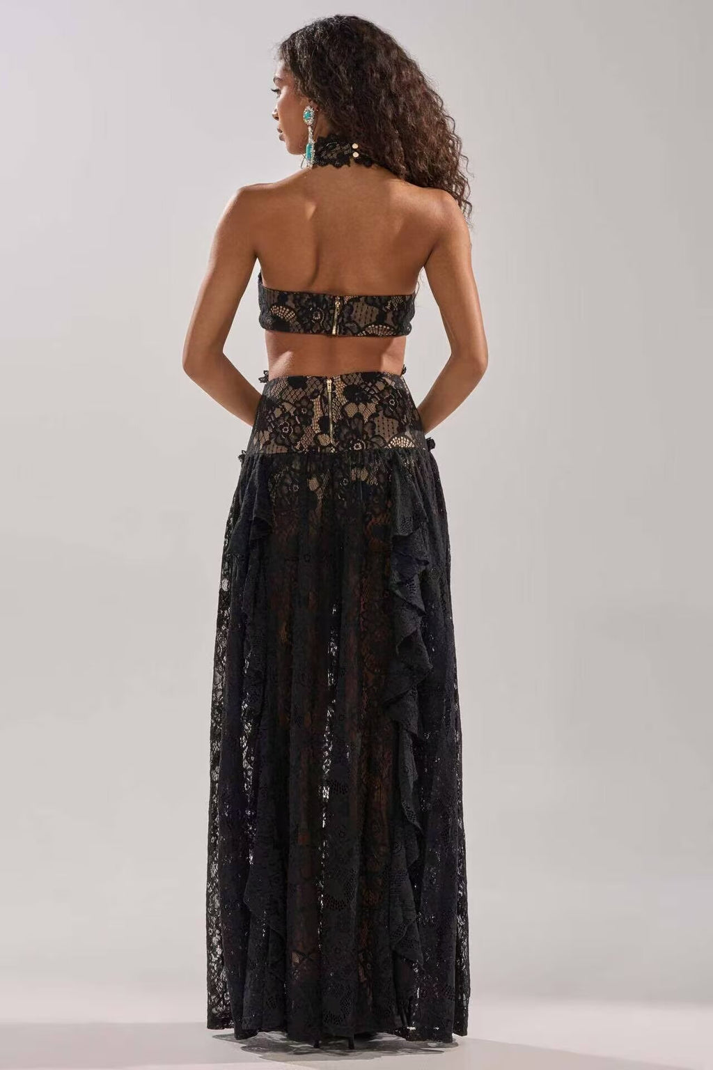 Women's Lace Backless Dress