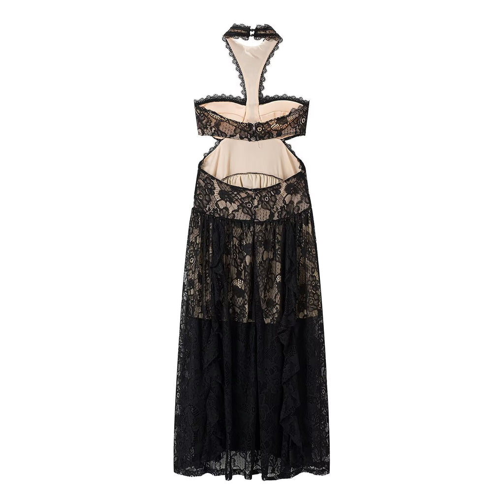 Women's Lace Backless Dress
