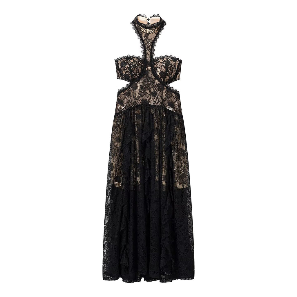 Women's Lace Backless Dress