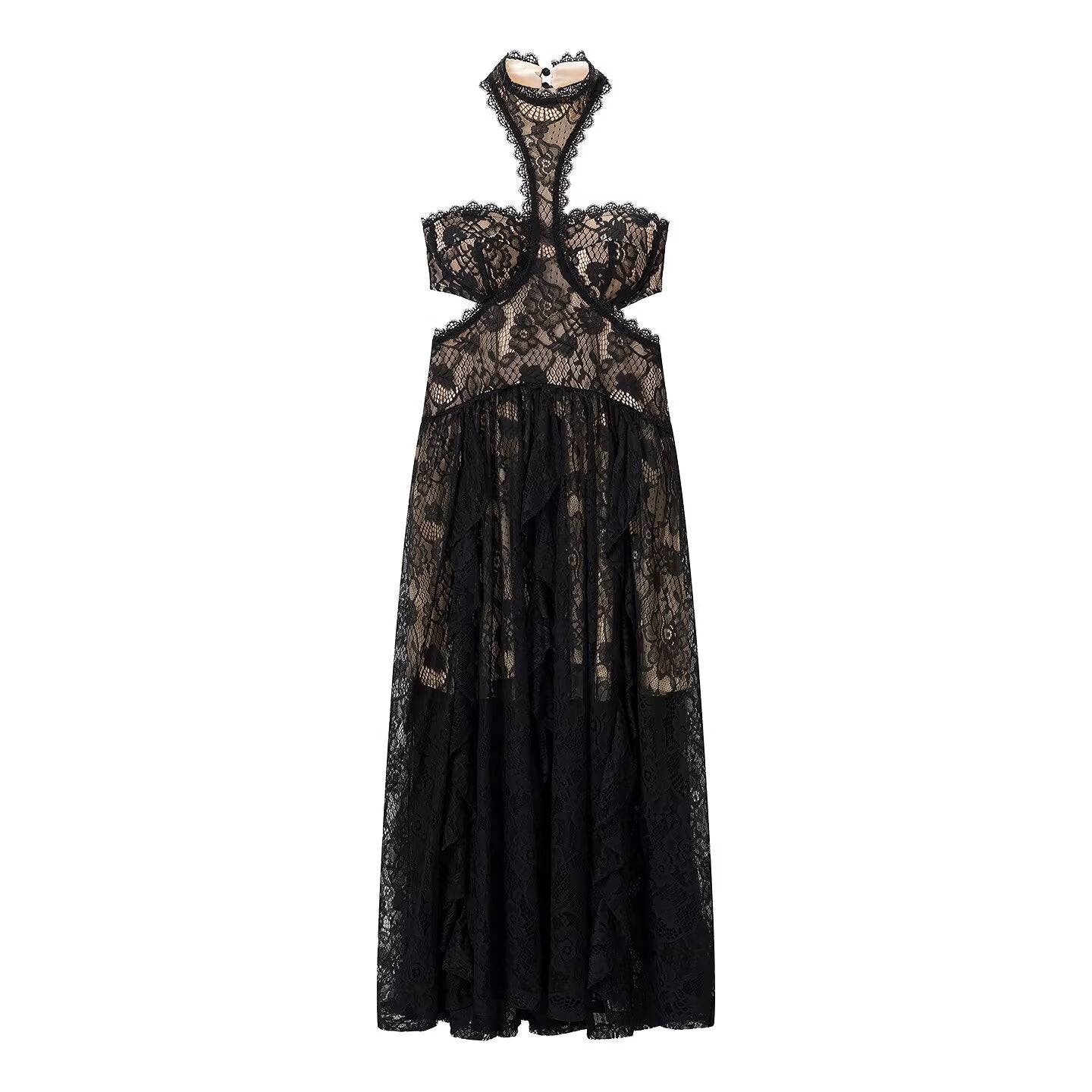 Women's Lace Backless Dress