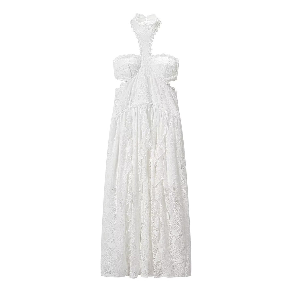 Women's Lace Backless Dress