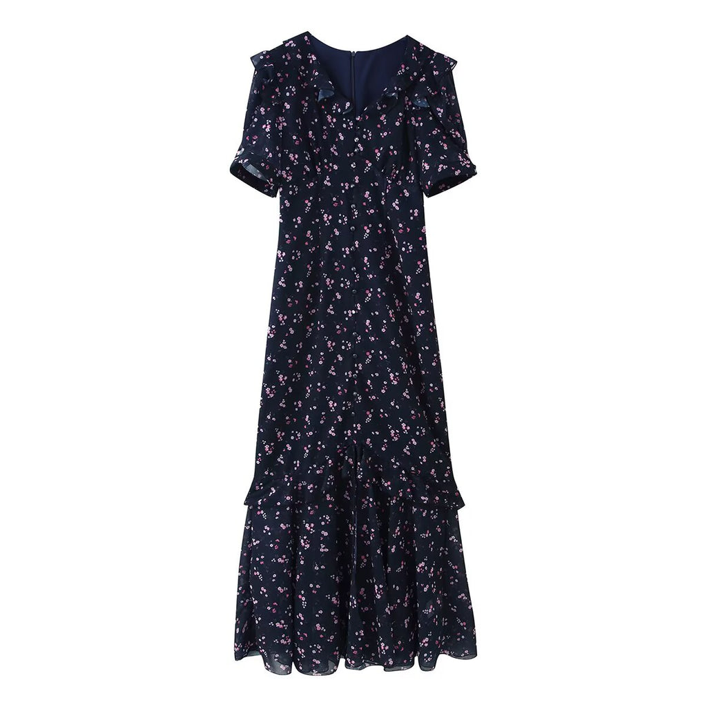 Women's Chiffon Ruffled Dress