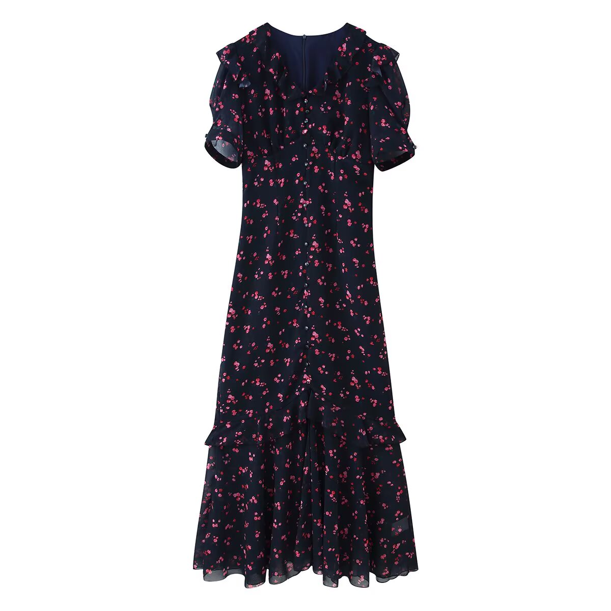 Women's Chiffon Ruffled Dress