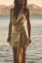 Women's Satin Halter Dress