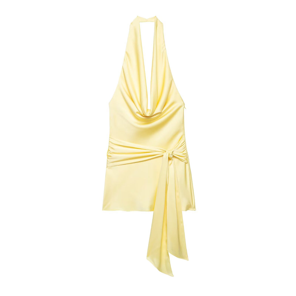 Women's Satin Halter Dress