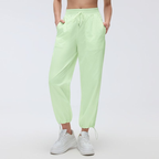 Summer Quick Drying Loose Track Pants Women Ankle Tied Straight Two Way Casual Pants Outdoor Running Fitness Pants