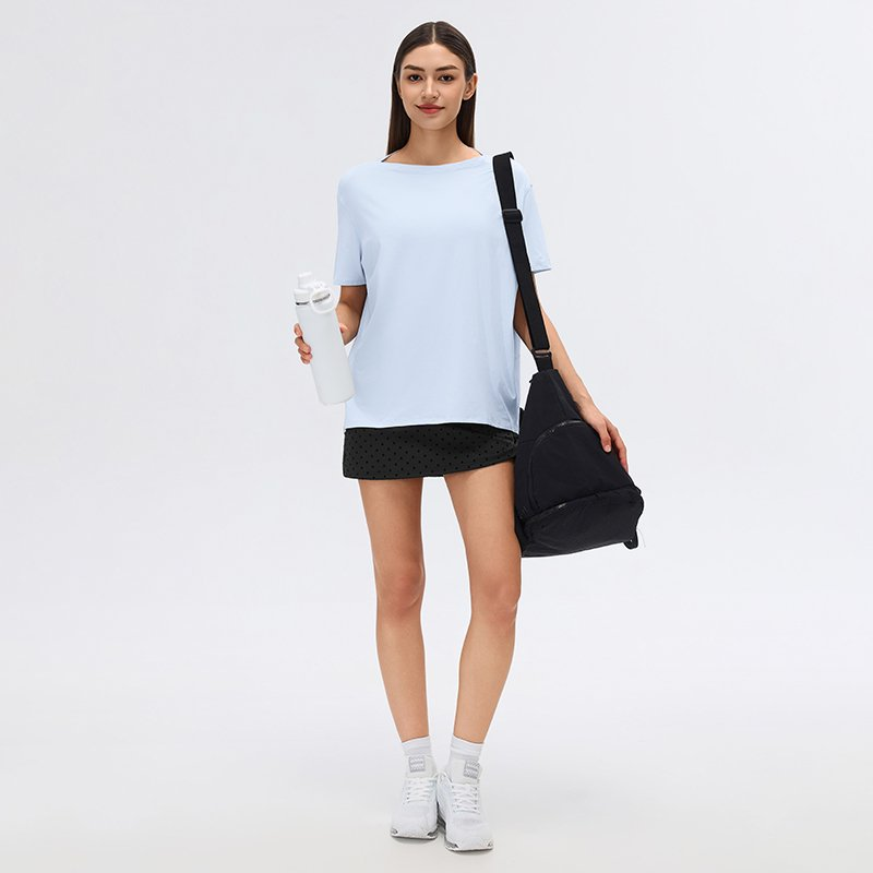 Women Yoga Blouse Summer Thin Loose Short Sleeved T shirt Outdoor Sports Casual Top