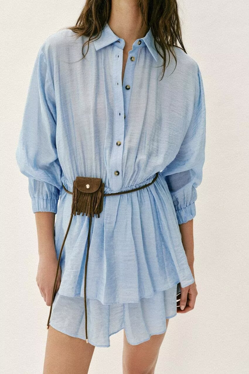Women's Clothing Belt Dress