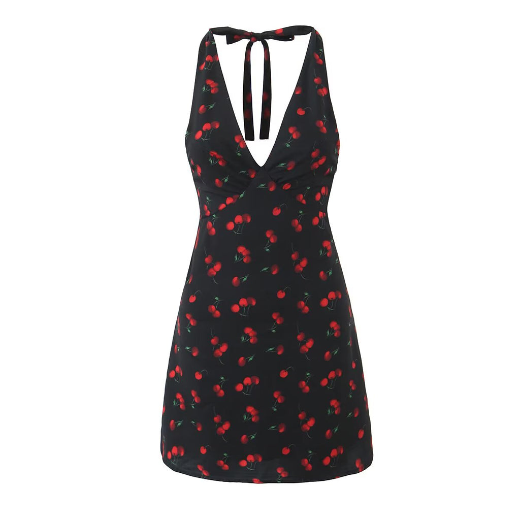 Women's Backless Halter Dress