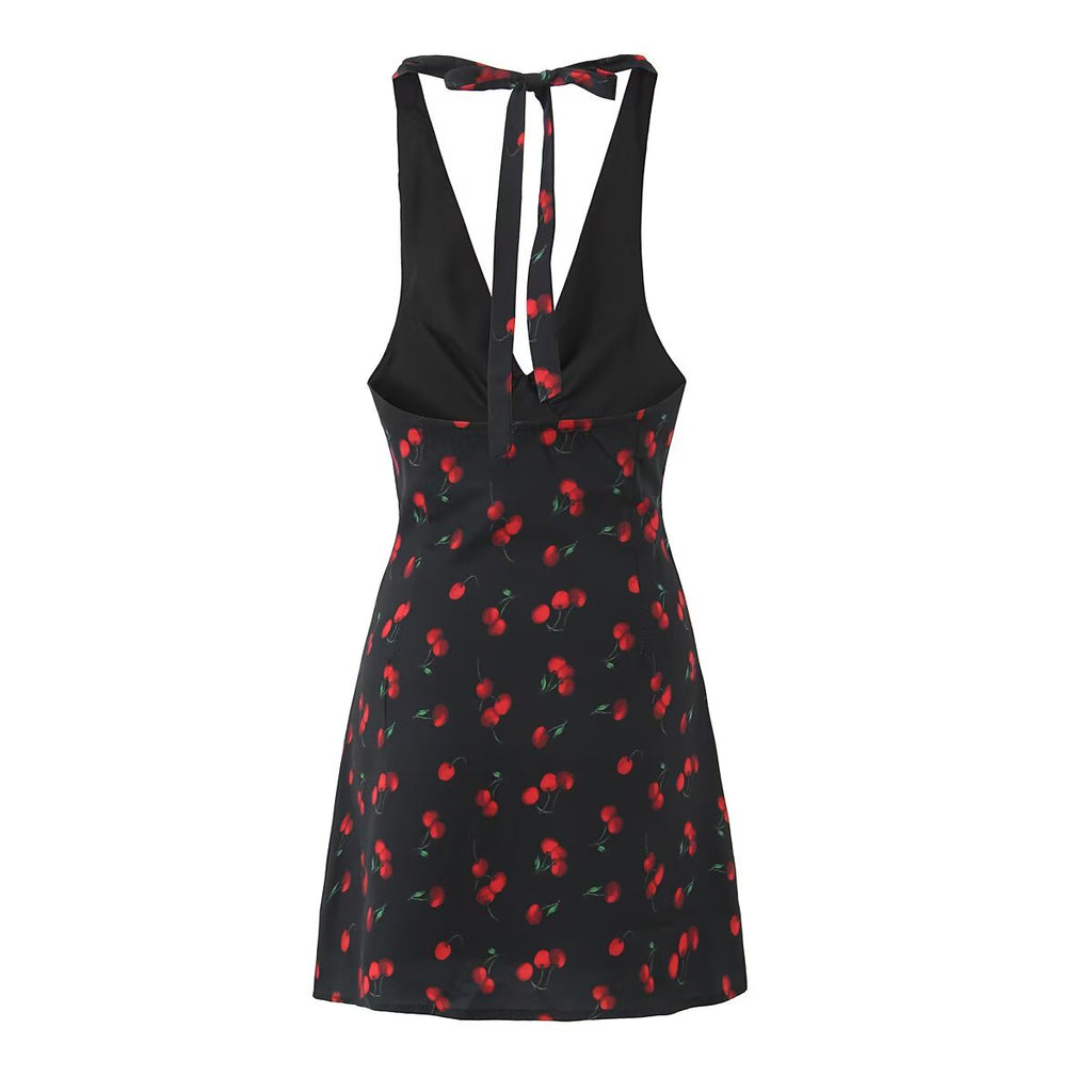 Women's Backless Halter Dress