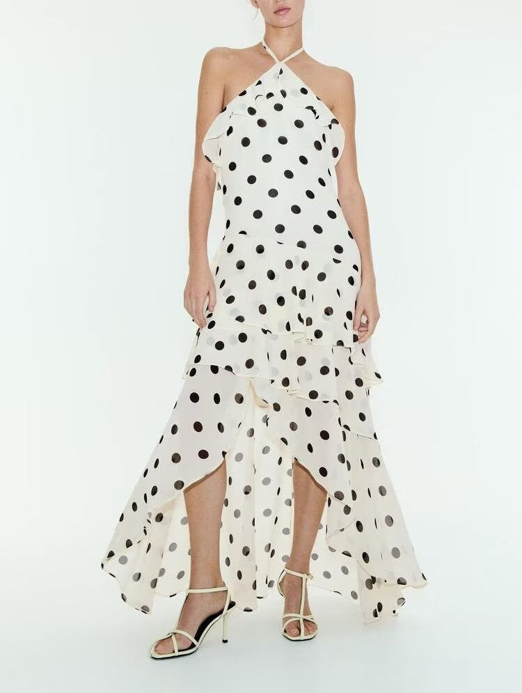 Women's Halter Polka Dot Dress