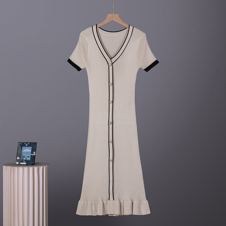 Women's Knit Ruffled Dress