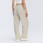 Spring Summer Lightweight Quick Drying Track Pants Women Bubble Plaid Loose Fitting Slimming All Matching Casual Trousers