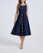 Women's Halter Denim Dress