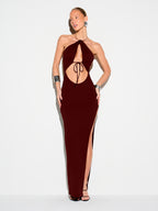 Women's Backless Halter Dress