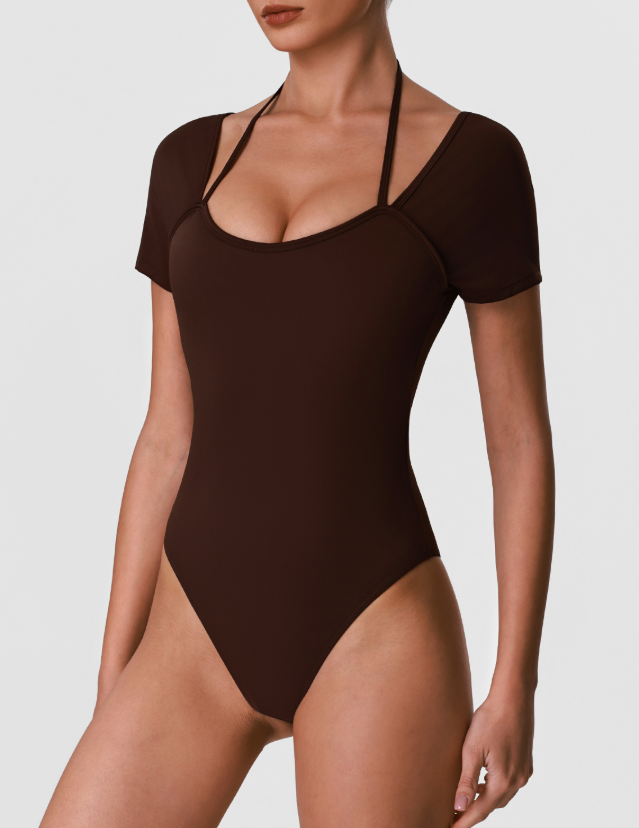 Yoga Clothes with Chest Pad One Piece Body Shaper Quick