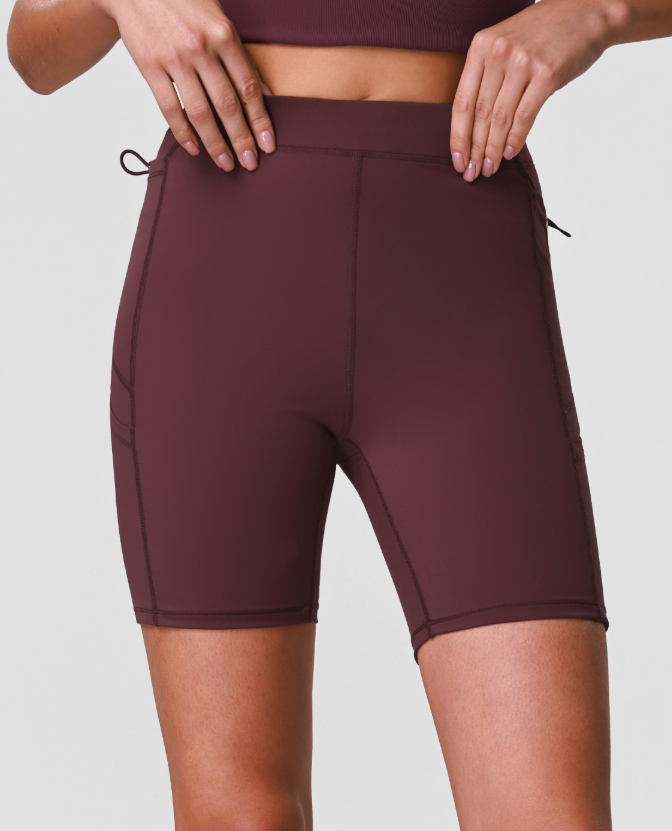 Nude Feel High Waist Outdoor Cycling Pants Quick Drying Nude Feel Yoga Shorts High Elastic Belly Contracting Hip Lifting Sport Middle Pants