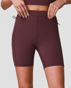 Nude Feel High Waist Outdoor Cycling Pants Quick Drying Nude Feel Yoga Shorts High Elastic Belly Contracting Hip Lifting Sport Middle Pants