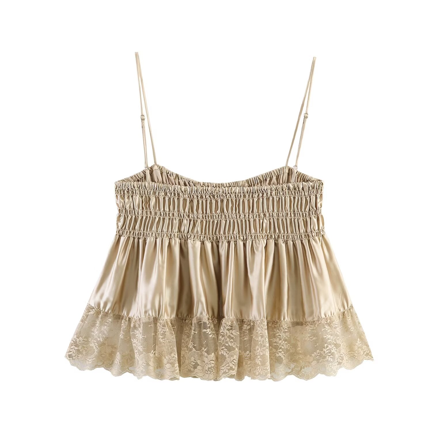Women Clothing Series Fashionable Simple Pleated Silk Satin