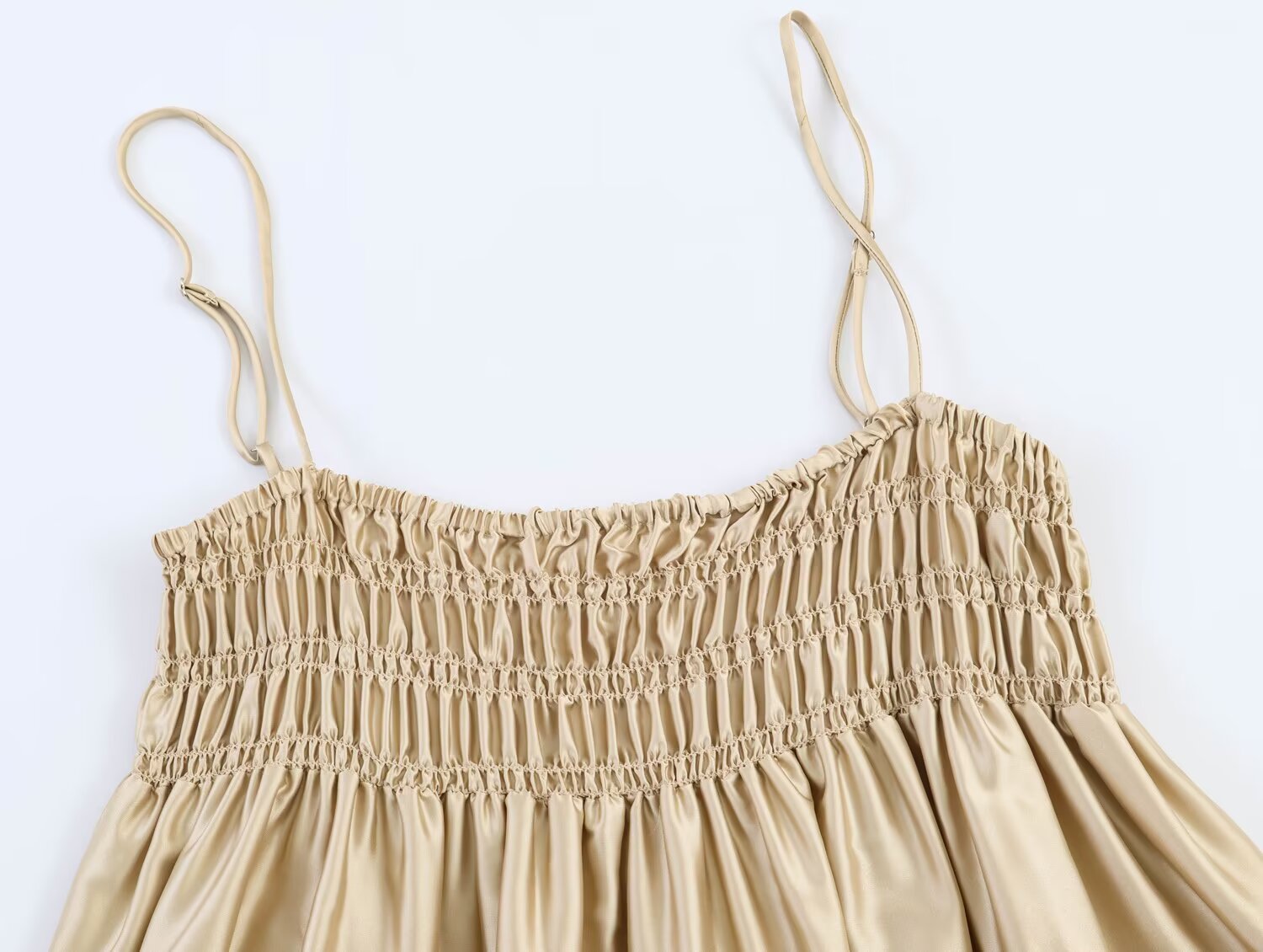 Women Clothing Series Fashionable Simple Pleated Silk Satin