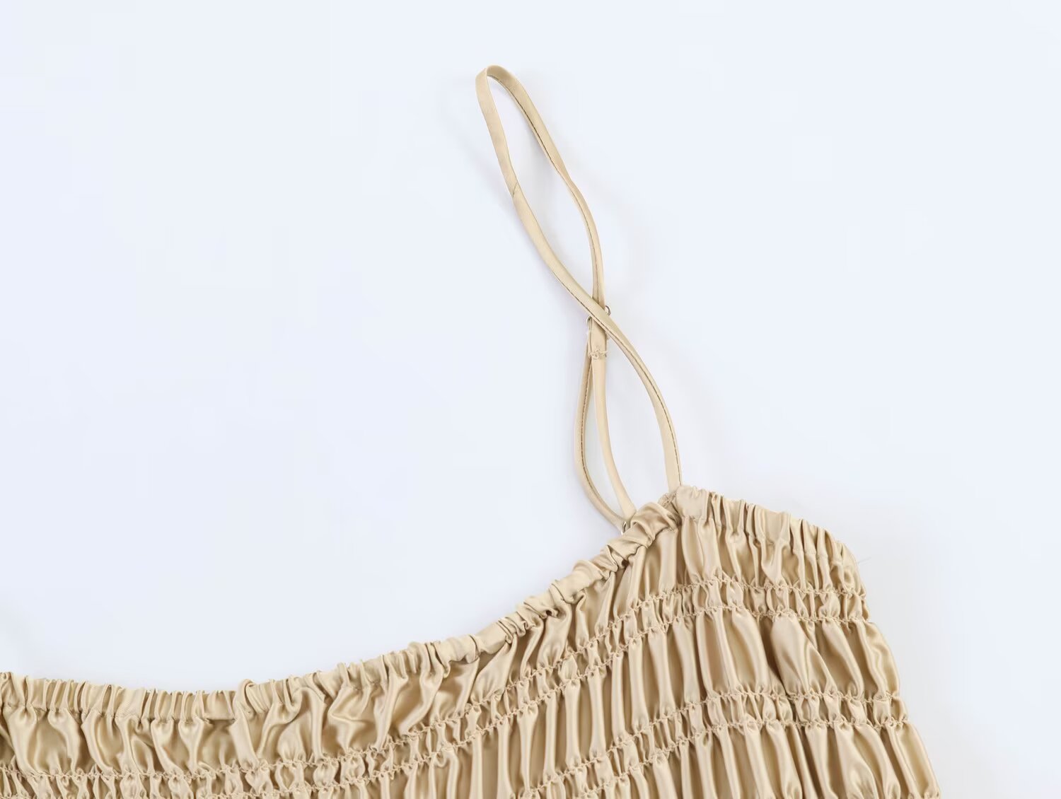 Women Clothing Series Fashionable Simple Pleated Silk Satin