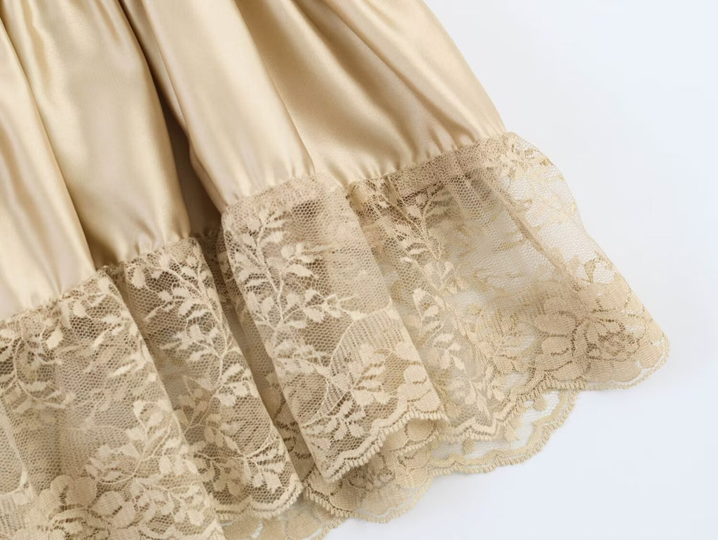 Women Clothing Series Fashionable Simple Pleated Silk Satin