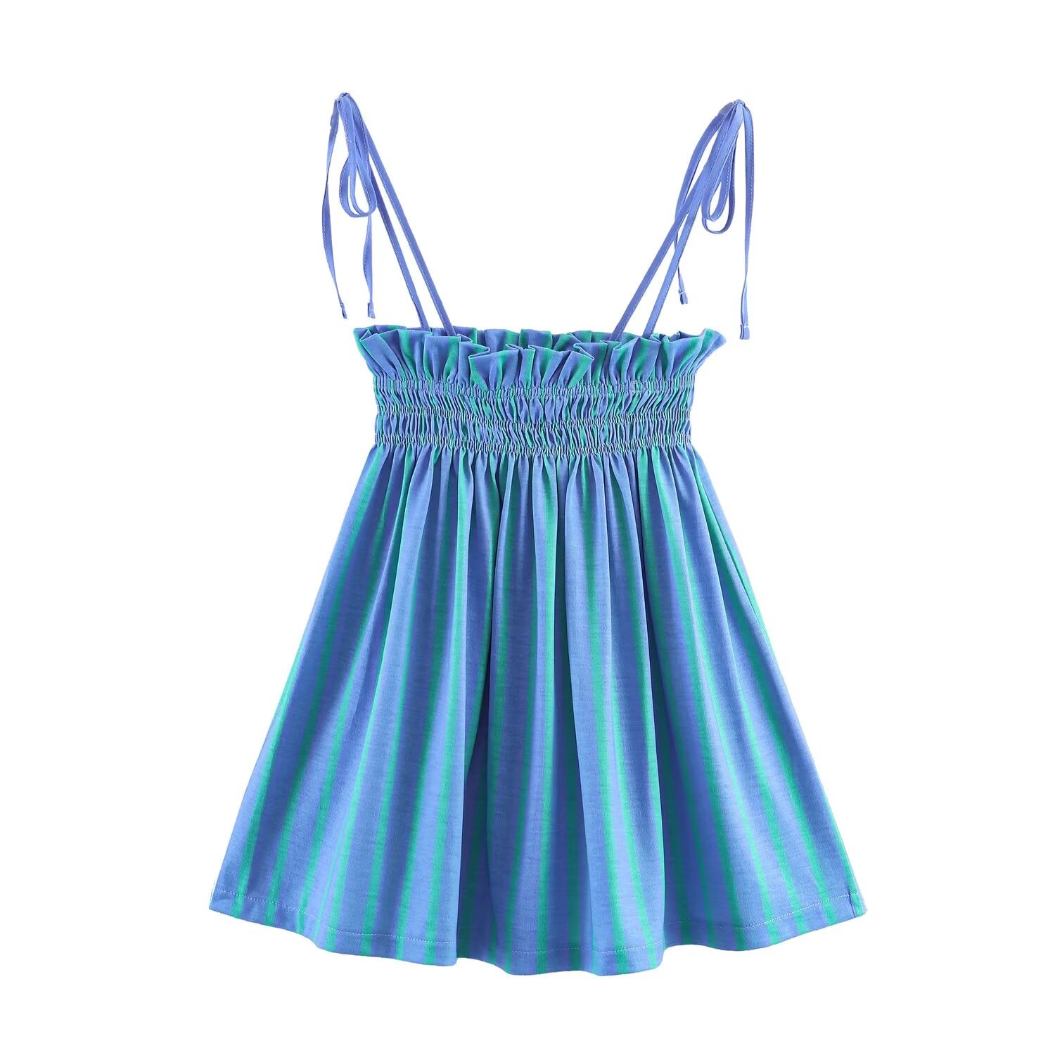Women Clothing Summer Striped Spaghetti Straps Top Striped