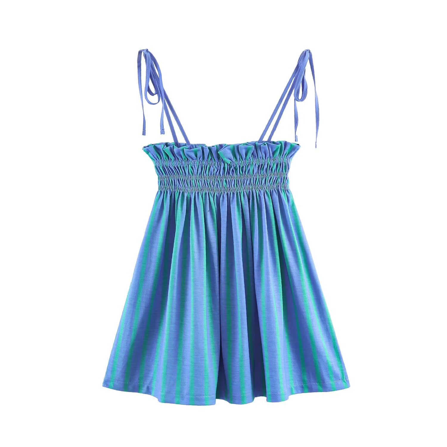 Women Clothing Summer Striped Spaghetti Straps Top Striped