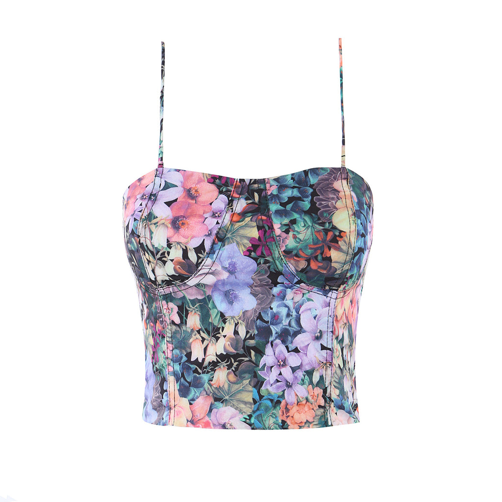 Summer Women Clothing Retro Oil Painting Sexy Strap Tube