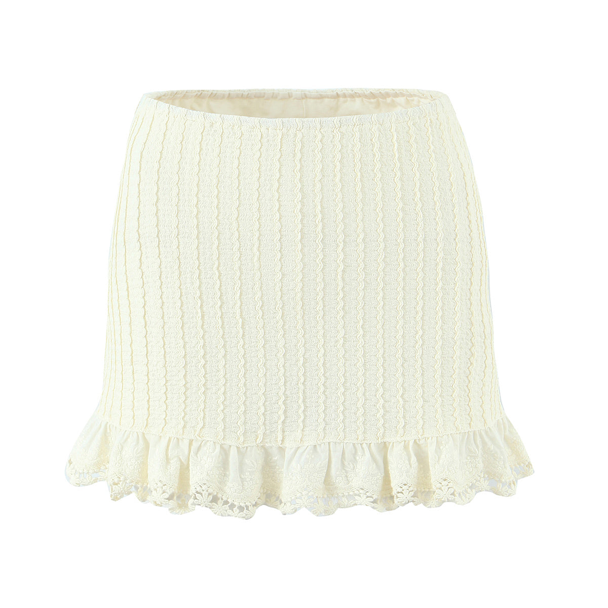 Apricot Lace Skirt Women Summer Korean Slimming Sense of