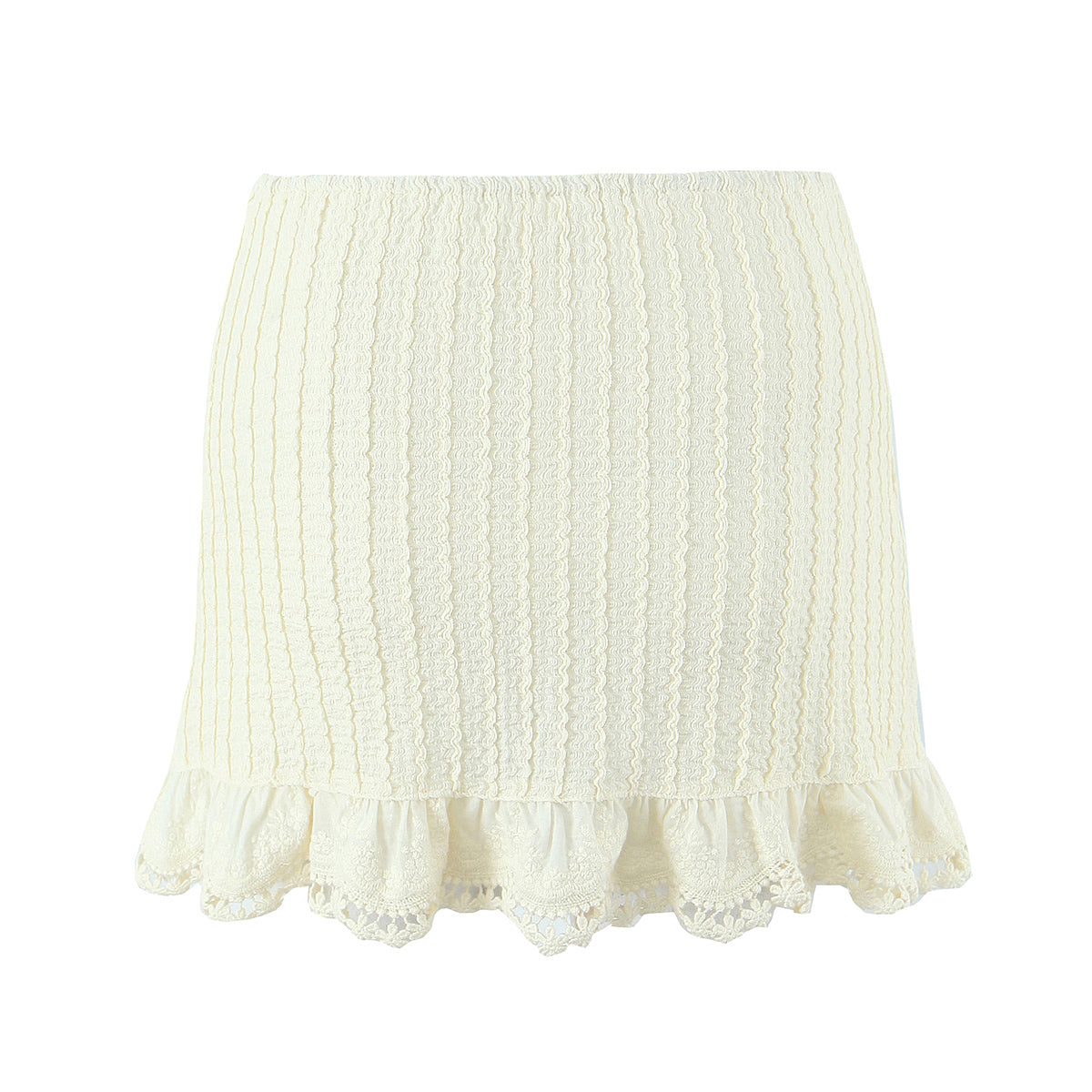 Apricot Lace Skirt Women Summer Korean Slimming Sense of