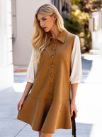 Women's Retro Camel Dress