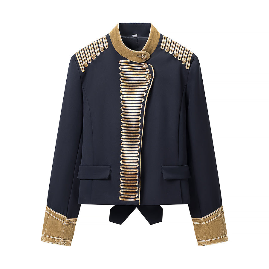 Women Clothing Summer Simple String Button Coat