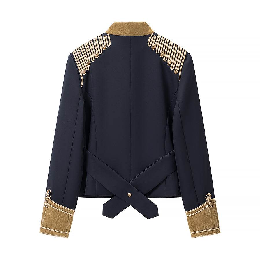 Women Clothing Summer Simple String Button Coat