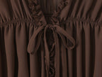 French Gentle Pleated Lace up Sun Protection Shirt Women