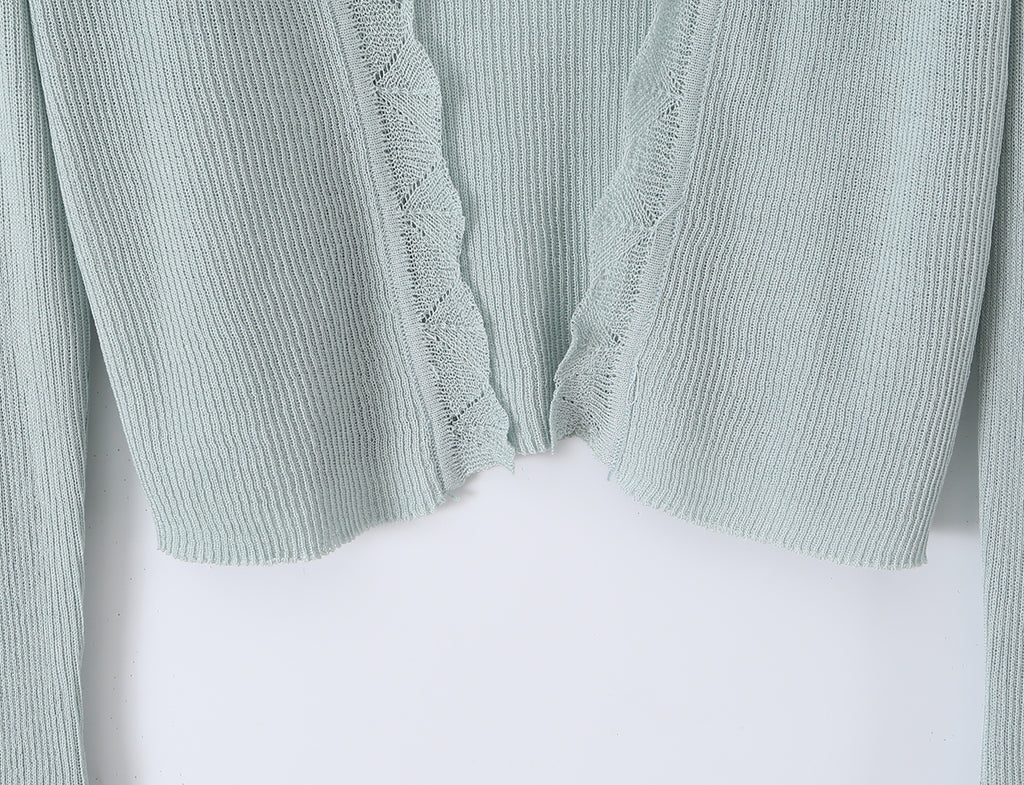 Women Summer Sun Protection V neck Long Sleeves Short