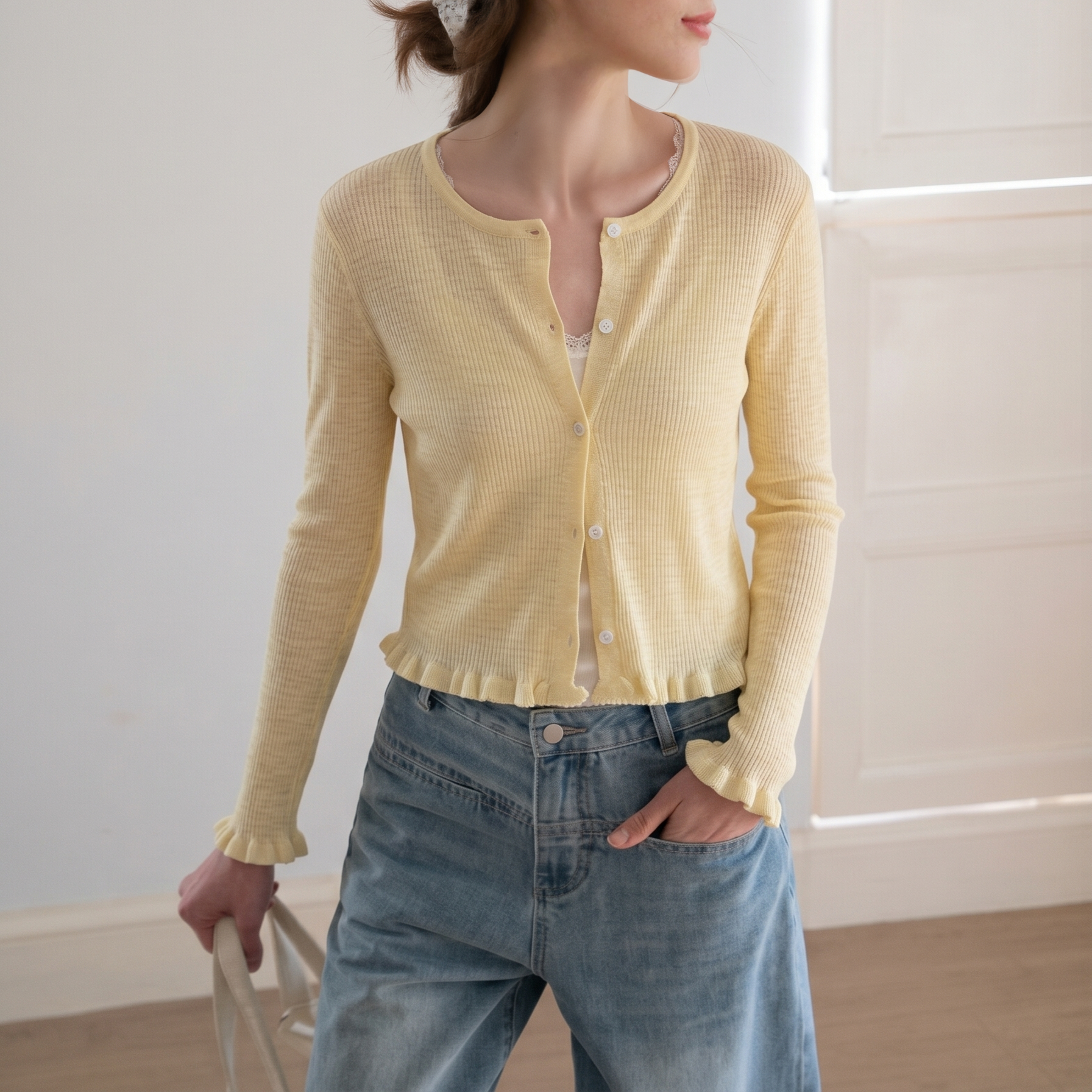 Women Summer Sun Protection V neck Long Sleeves Short